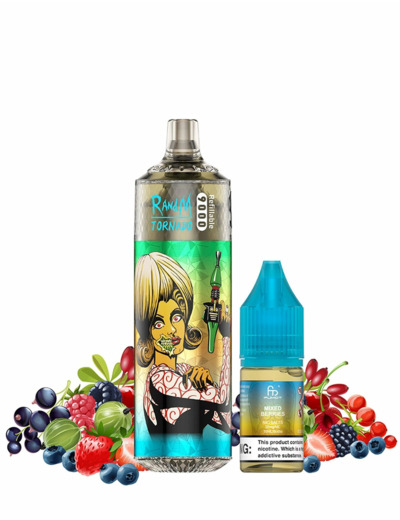 Puff 9k RandM Tornado rechargeable - Mixed Berries