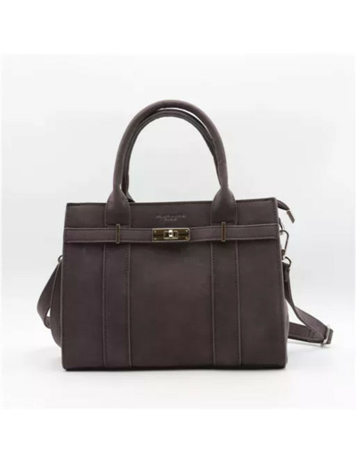 P399- Sac porté main aspect Daim Flora & Co (gris)