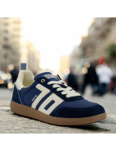 Ghost Femme cuir&nylon Bleu marine - Back70