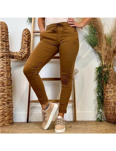 P070- Jean Melly.and.Co Taille élastiquée (Xs-Xl) (camel)