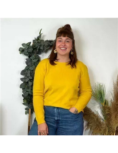 Y253- Tricotonic Col rond, Les T44 & 48 (moutarde)