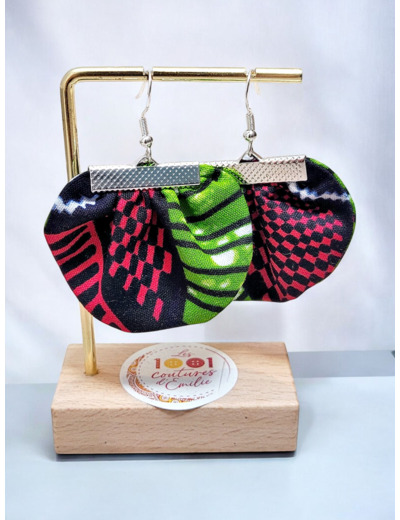 Boucles d'oreilles en tissu rondes "Kornati"