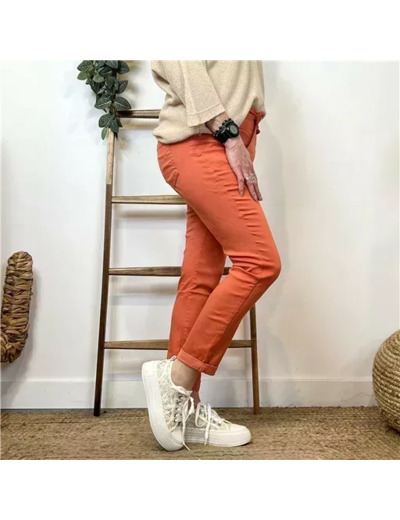 P095- Jean 7/8ème Voggo (T36-T44) (corail)