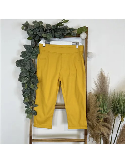 T618- Tregging Court taille haute (T1-T6) (jaune)