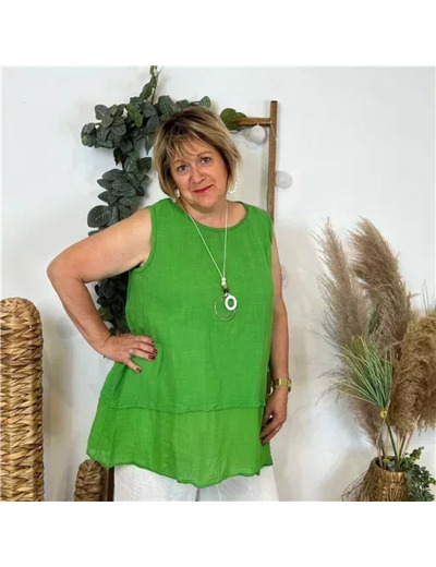 Z158- Debardeur coton (Gt) (vert brésil)