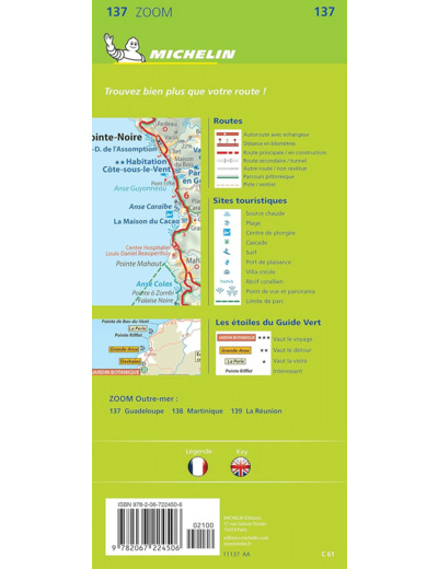 CARTE ZOOM GUADELOUPE - ST-MARTIN - ST-BARTHELEMY