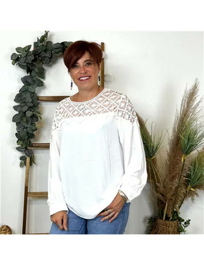 K873- Blouse Version Féminin (T36-T40) (blanc)