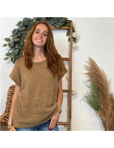 K117- Pull « Pilou Pilou » (Tu) 🇮🇹 (camel)
