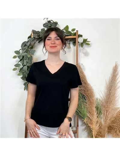 K453- T-shirt Uni (T36-T40) (noir)