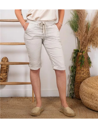L729- Bermuda Coton Stretch (Tu) (beige)