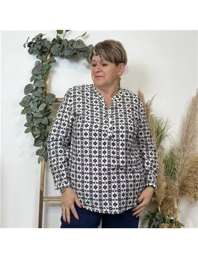 K813- Blouse "Christy" (T44-T52) (noir)