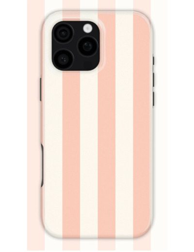 Light Peach Stripes Case | Coque de téléphone 3D 2en1 Ultra-résistante