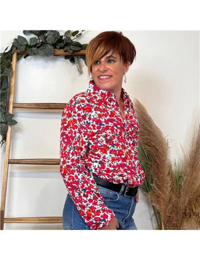 K331- Chemise Maëlle (T36-T40) (rouge)