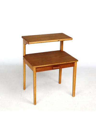 Table de nuit en teck années 60