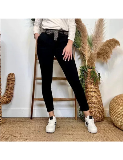 L793- Pantalon Stretch (T36-T50) 🇮🇹 (noir)