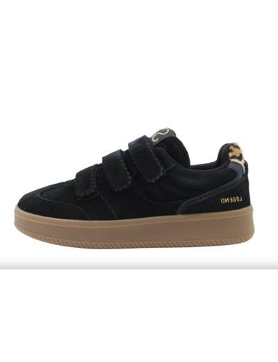 Casual sneakers women Black - Légend suede velcro - SJ