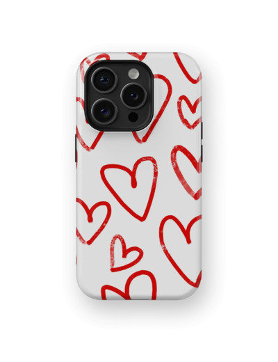 Heart Drawing  | Coque de téléphone 3D 2en1 Ultra-résistante