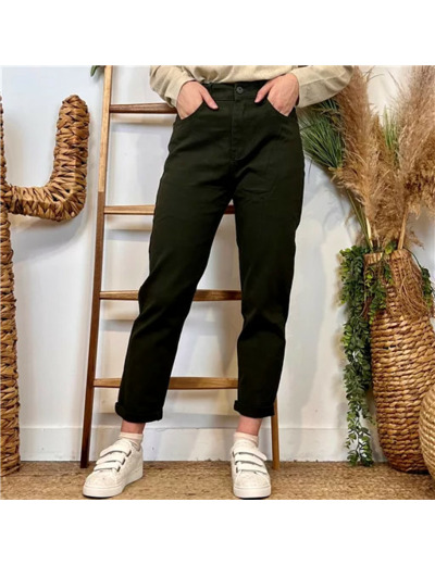 O080- Jean Mom Voggo (T36-T44) (kaki)