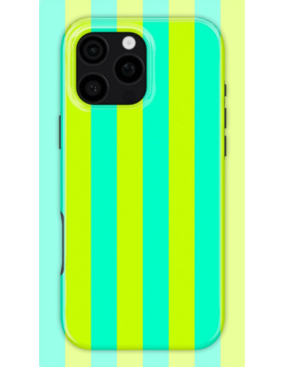 Neon Green Stripes Case | Coque de téléphone 3D 2en1 Ultra-résistante