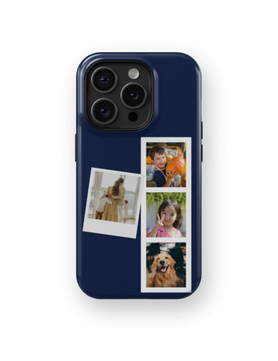 Memory Collage - Dark Blue | Coque de téléphone 3D 2en1 Ultra-résistante