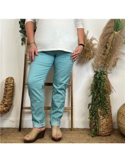 P855- Jean coupe Slim Voggo (T42-T50) (bleu indigo)
