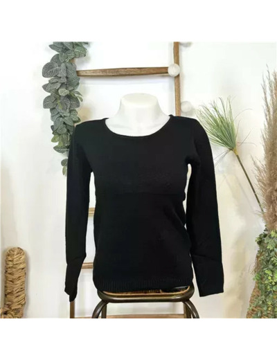 Y251- Pull Laine Cachemire "Tricotonic" (les T36&40) (noir)