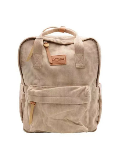 P396- Sac à dos "Velour" Flora & Co (beige)