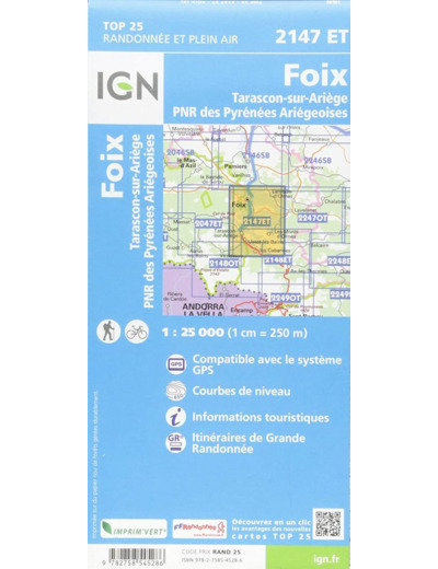 2147ET FOIX, TARASCON-SUR-ARIEGE, PNR DES PYRENEES ARIEGEOISES /RECTO