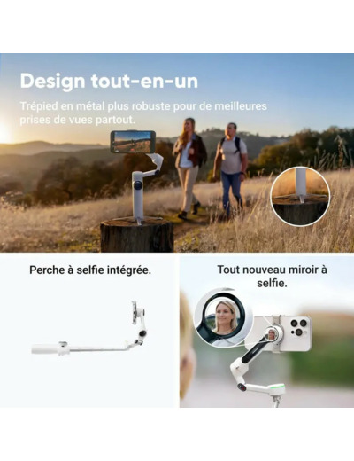 ARASHI INSTA360 FLOW 2 AI Tracker Trépied / Perche à selfie