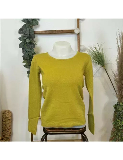 Y251- Pull Laine Cachemire "Tricotonic" (les T36&40) (vert anis)