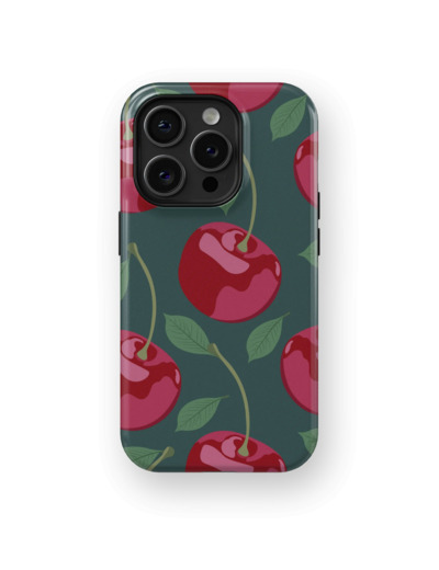 Cherry Sketch | Coque de téléphone 3D 2en1 Ultra-résistante