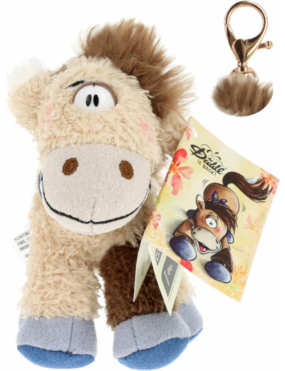 Diddl - Porte-clés Peluche Loupsily 12cm - Mini Peluche Cheval