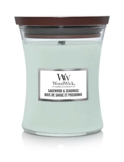 WoodWick Moyenne Jarre Bois de sauge et posidonie
