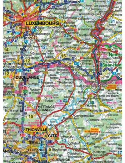 ALSACE ET LORRAINE 1/275.000 (CARTE GRAND FORMAT LAMINEE)