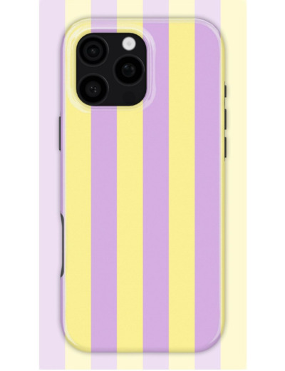 Strawberry Vanilla Stripes Case | Coque de téléphone 3D 2en1 Ultra-résistante