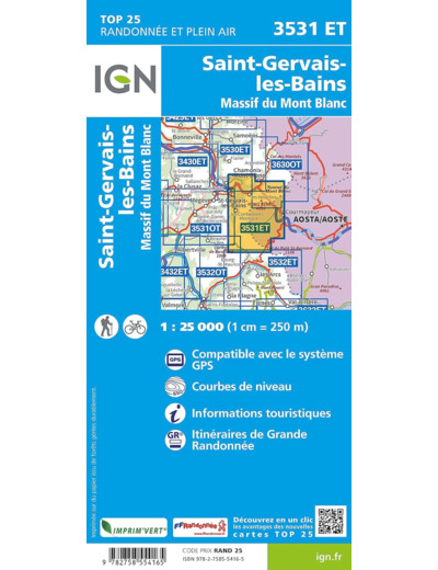 3531ET SAINT GERVAIS LES BAINS MASSIF DU MONT BLANC