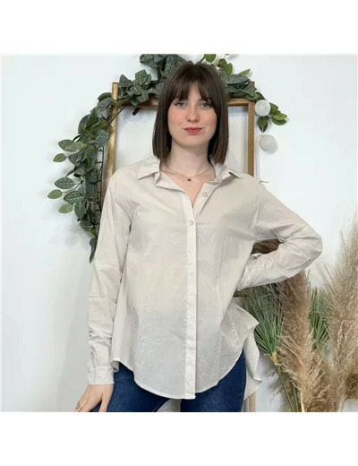 K503- Chemise fluide coton (Tu) 🇮🇹 (beige)