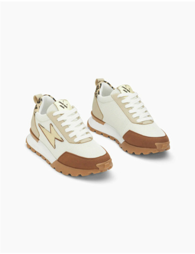 Basket éclair ivoire et or - Keira - Vanessa Wu