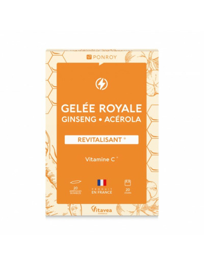 YVES PONROY - Ampoules de gelée royale- Ginseng - Acérola