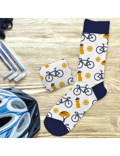 Chaussettes Passion Vélo à Motifs
