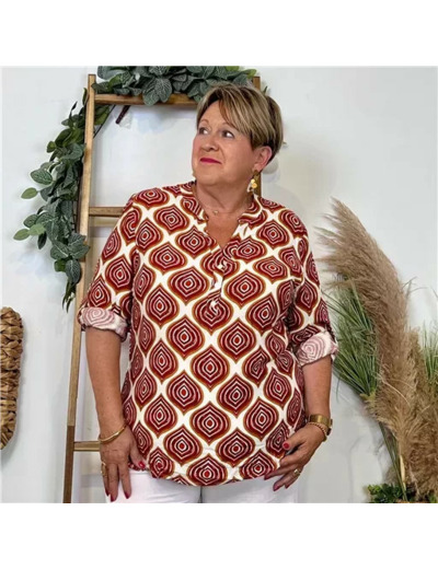 Z123- Blouse "Christy" (T44-T52) (rouge)