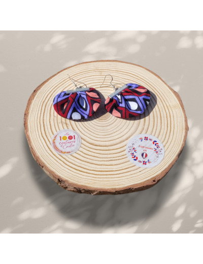 Boucles d'oreilles en tissu rondes "Kornati"
