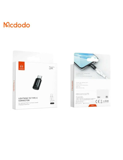 MCDODO Adaptateur OTG Mcdodo OT-7700 Lightning Femelle vers Type-C Noir