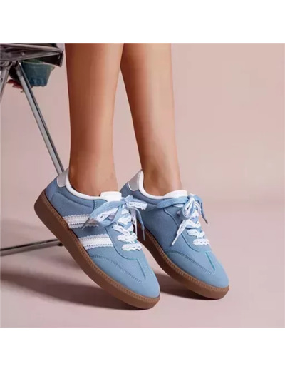 R429- Tennis Basse dentelle (T36-T41) (bleu ciel)