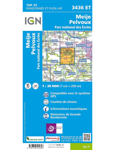 3436ET MEIJE, PELVOUX PN DES ECRINS / RECTO