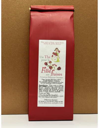 Thé la fille aux fraises noir & blanc (100gr)