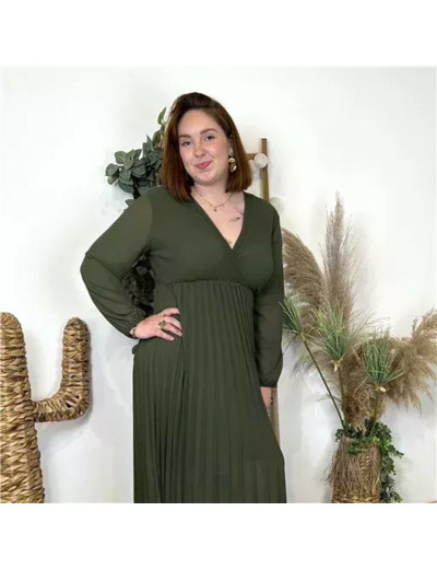 Z366- Robe Longue "C'Mélodie" (Gt) (kaki)
