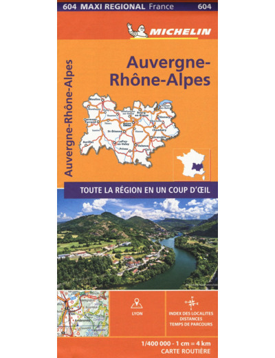 CARTE REGIONALE MAXI - AUVERGNE - RHONE-ALPES