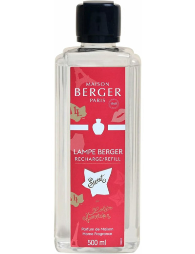 Maison Berger - Lolita Lempicka Sweet - Recharge Huile Parfumée Prête à l'emploi pour Lampe Berger - Purifie et Désodorise l'Air - Diffusion Longue Durée (500ml) - Fabriqué en France
