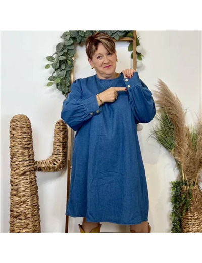 K090- Robe denim "By One" (T40-T48) (denim)